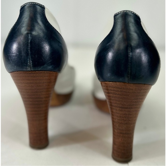 L'Autre Chose Peep Toe Wooden Heel Shoes, size 6.5 US / 37 EU - Picture 5 of 10